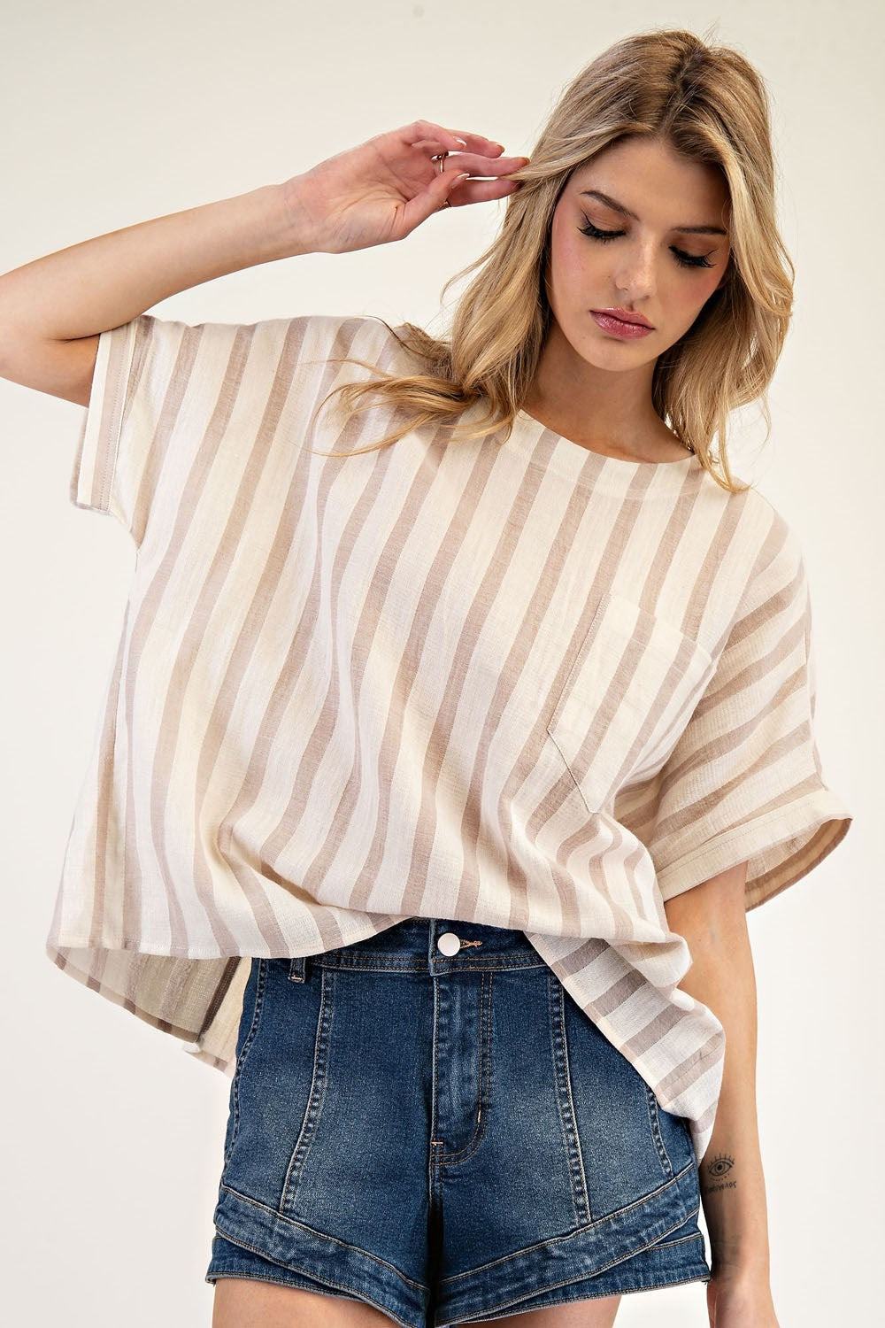 Striped Boxy Top