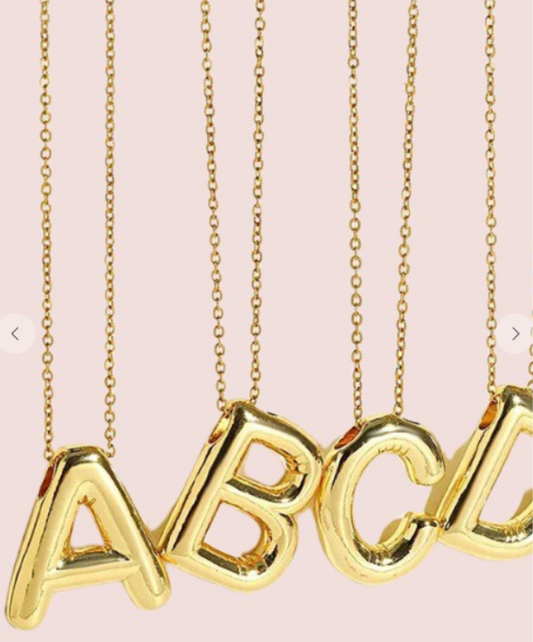 Balloon Bubble Initial Necklace