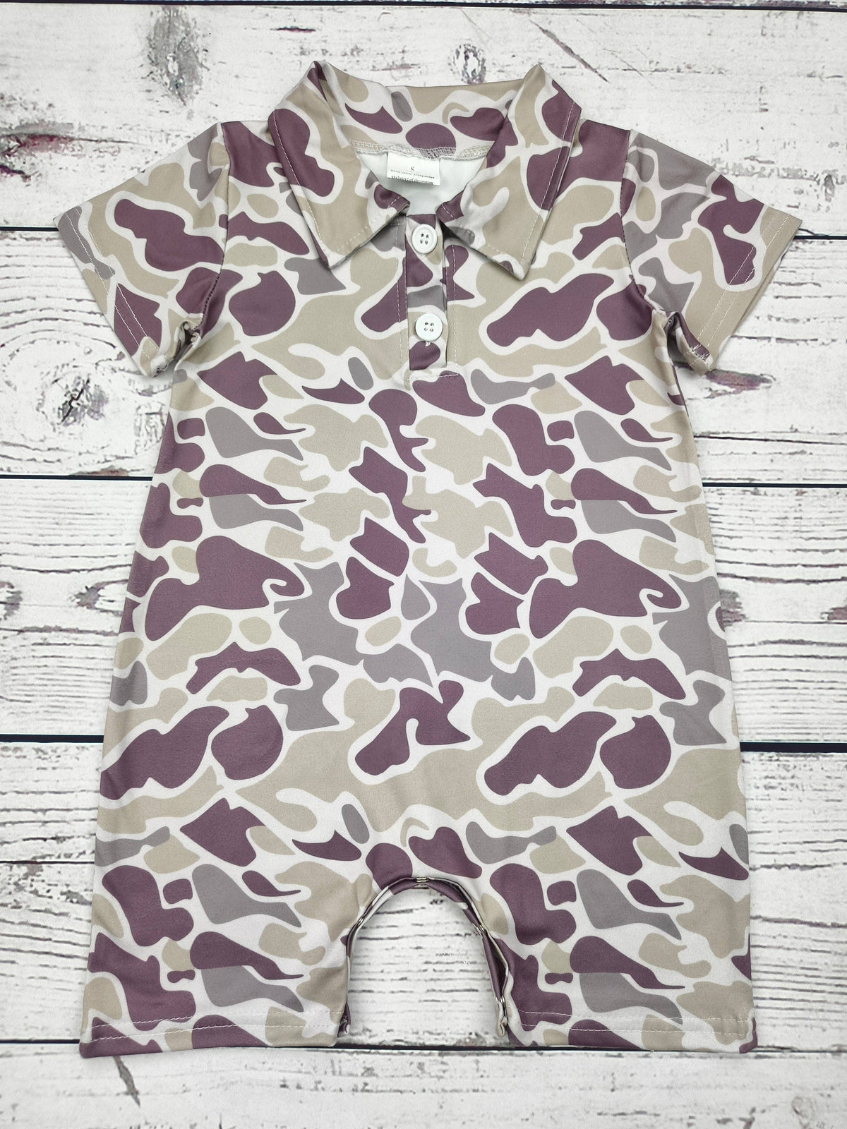 Baby Boy Clothing Camouflague Romper