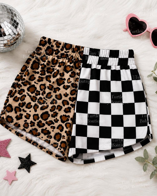 Cheetah/Check Shorts