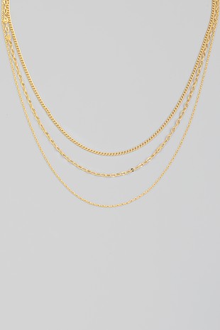 Dainty Triple Chain Necklace