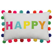 iScream Happy Pom Pom Pillow